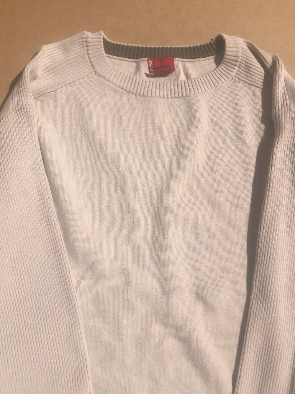 Levi's Relaxed Fit Knit Brown Crewneck Sweater Mens XL Neutral